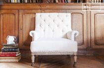 Beige linnen fauteuil Edmond