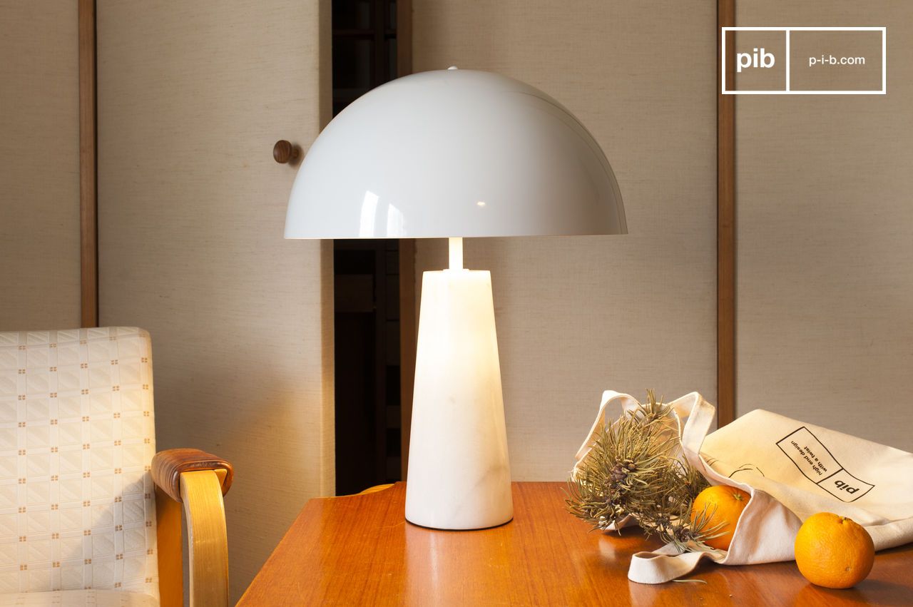 marmeren lamp - Champignonlamp vintage stijl | pib