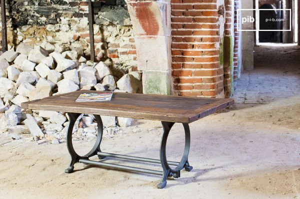 Altijd cap petticoat Tonnel salontafel - Oude industriële stijl hout | pib