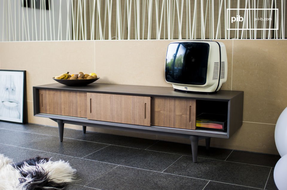 Tumma Fjord tv-meubel Contrast hout en jaren '60 |