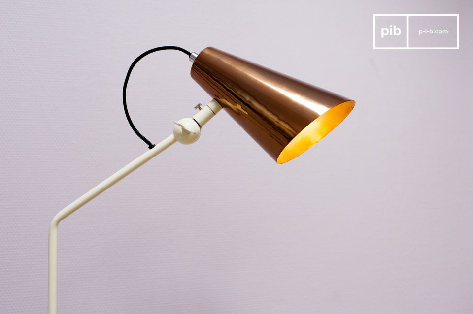 Gepensioneerd vod Pech Vintage leeslamp Courmayeur - Met koperachtige schaduw | pib